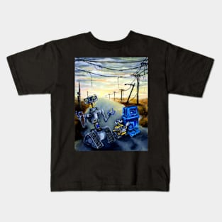 Post Apocolyptic Family Outing Art Kids T-Shirt